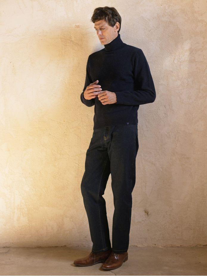 Grant navy blue turtleneck sweater