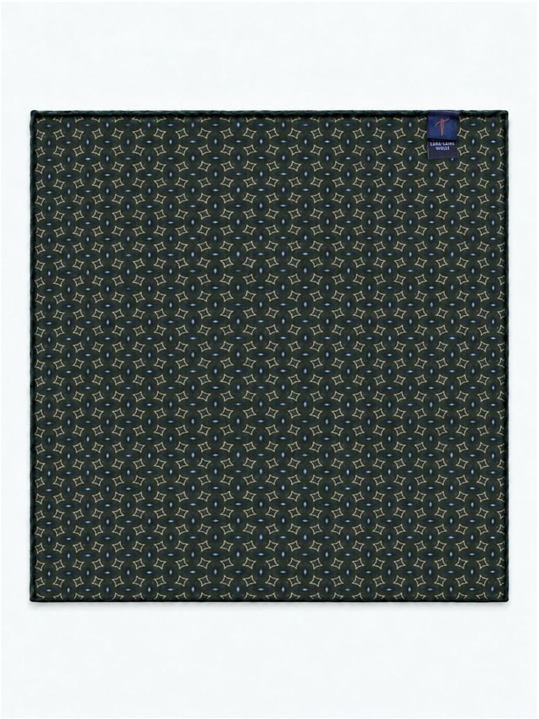 Green patterned pocket square