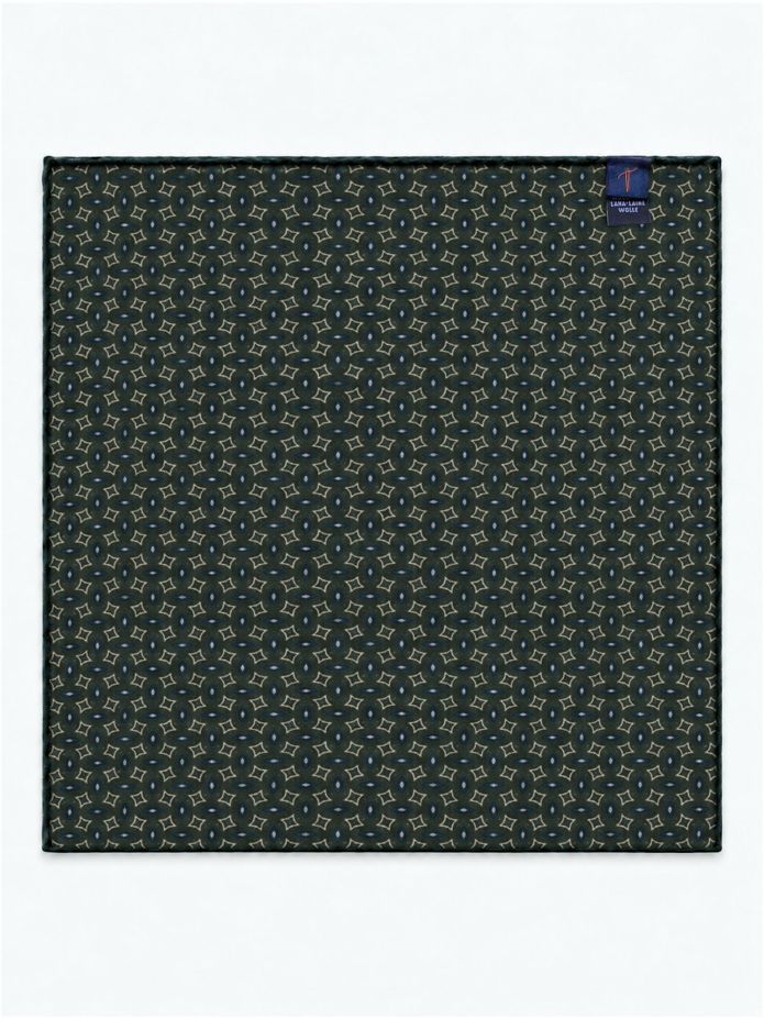 Green patterned pocket square
