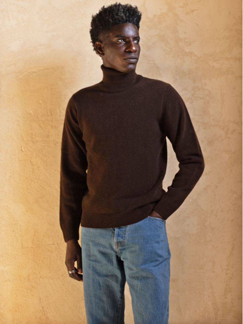 Brown Grant turtleneck sweater