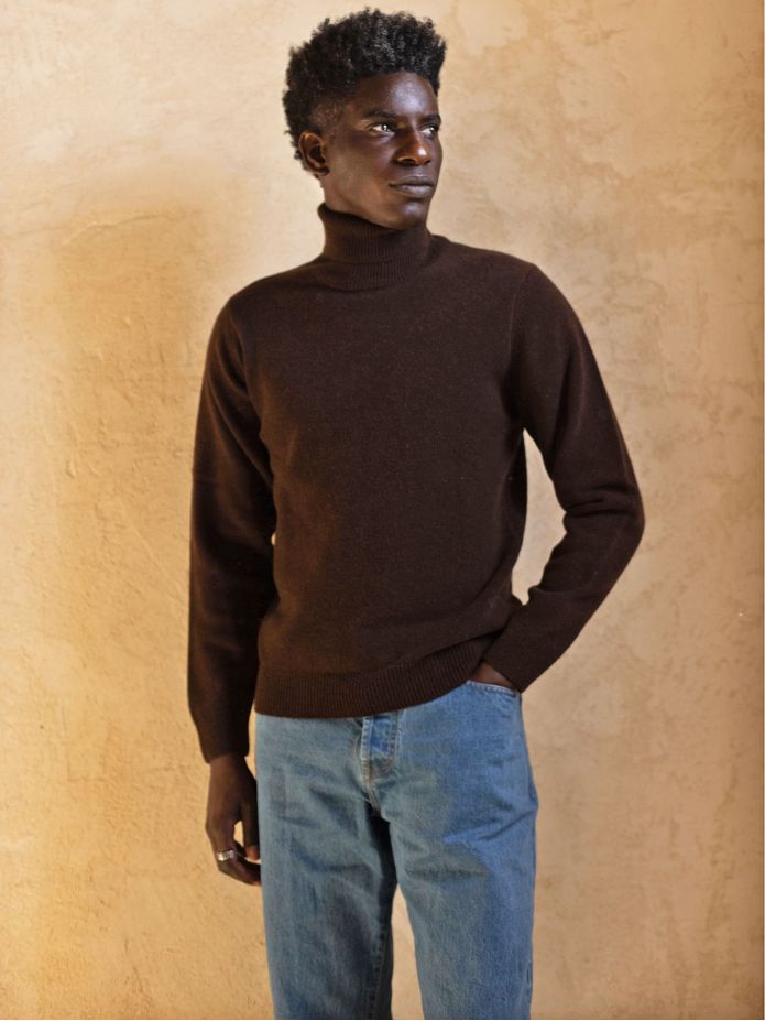 Brown Grant turtleneck sweater