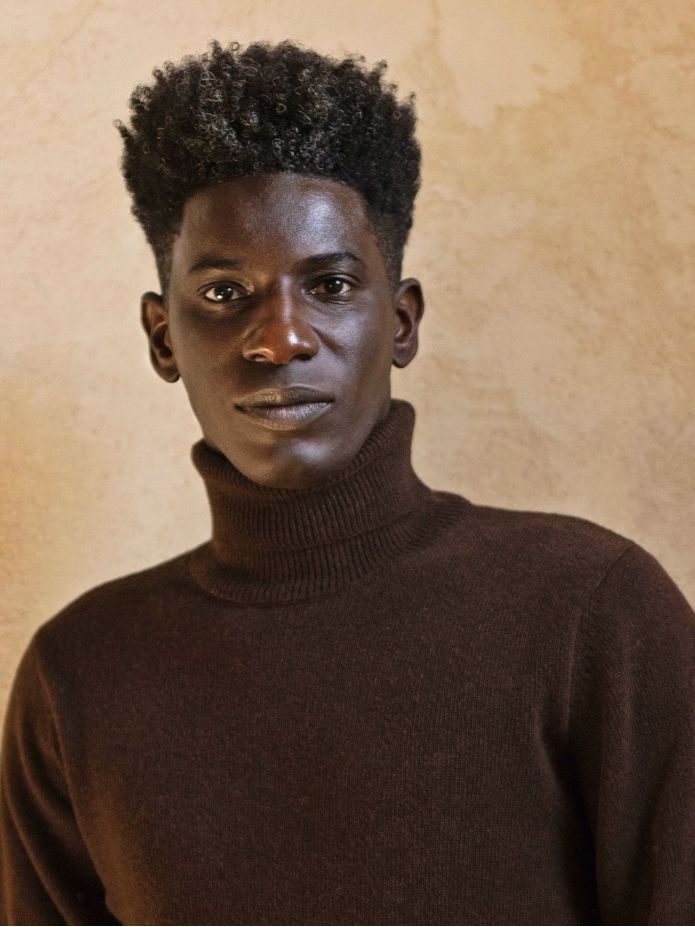 Brown Grant turtleneck sweater