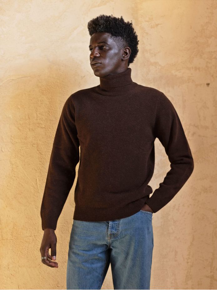 Brown Grant turtleneck sweater