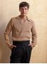 Finn Brown Polo-Collar Sweater