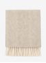 The Nines x Moon ecru herringbone wool scarf