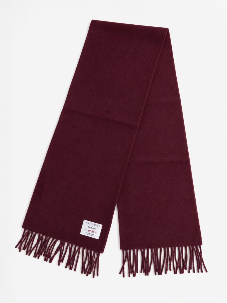 Burgundy wool scarf The Nines x Moon