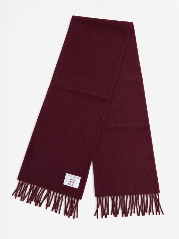 Burgundy wool scarf The Nines x Moon