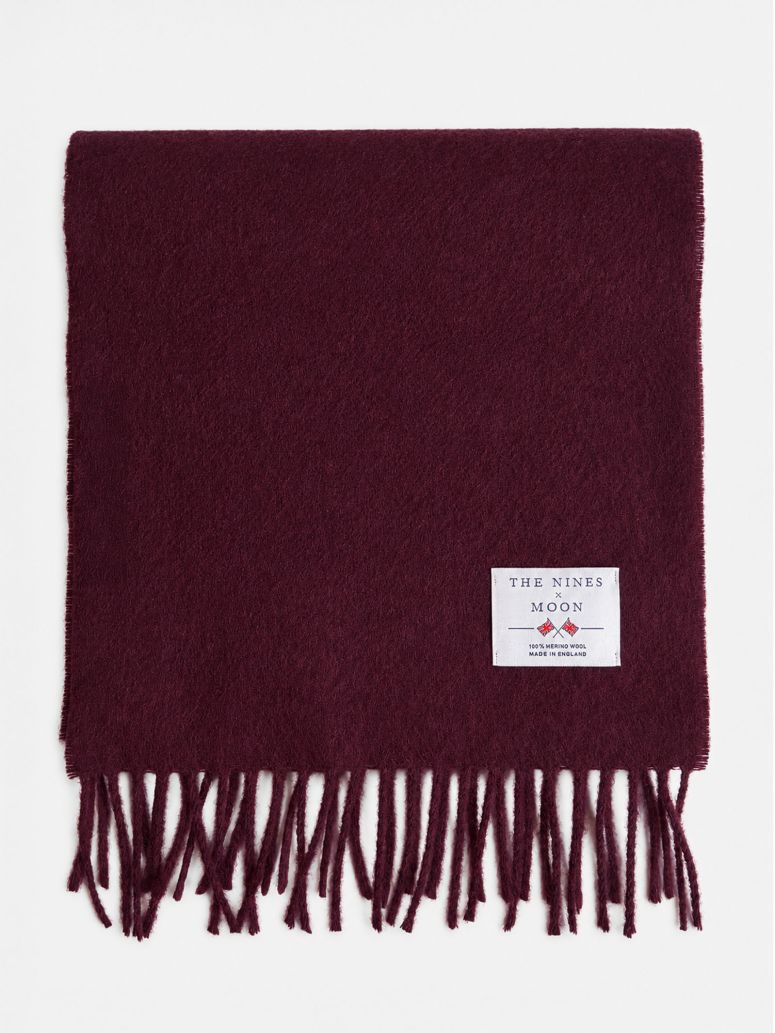 Burgundy wool scarf The Nines x Moon
