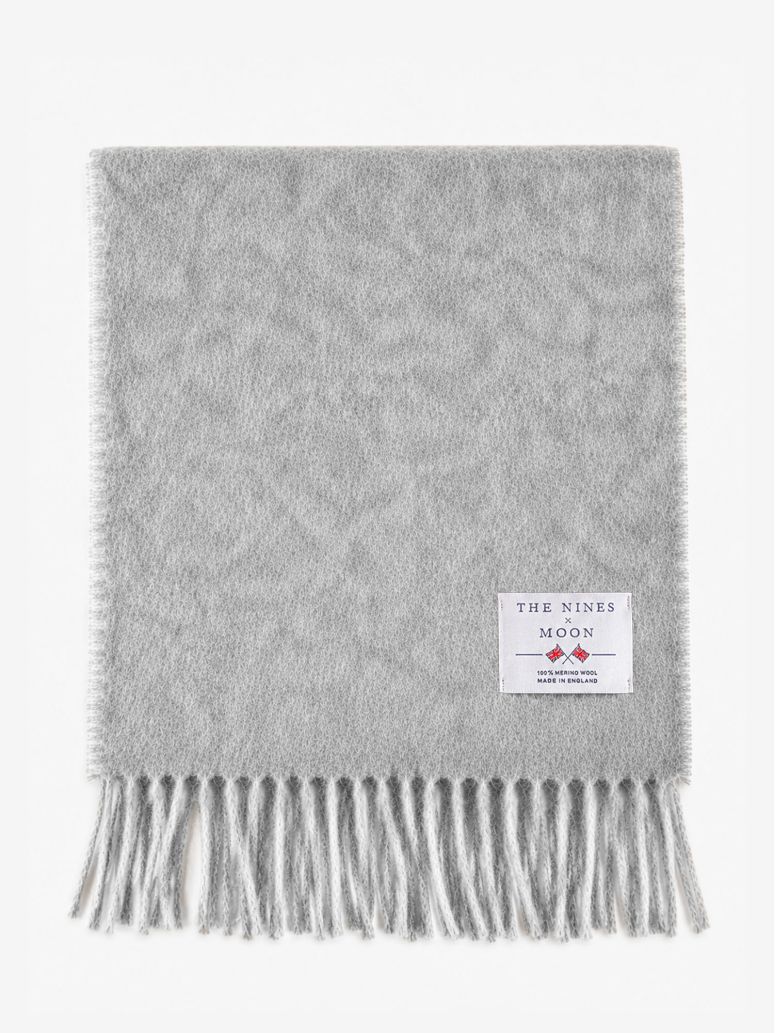 Gray wool scarf The Nines x Moon