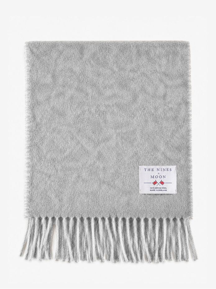 Gray wool scarf The Nines x Moon