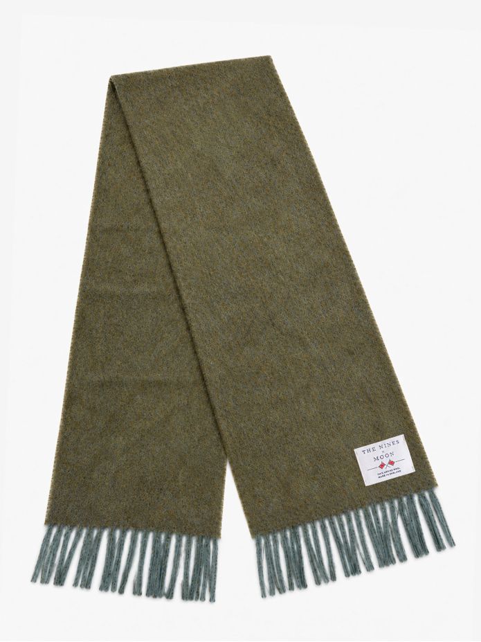 Loden green wool scarf The Nines x Moon