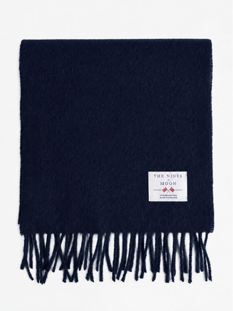 Navy blue wool scarf The Nines x Moon