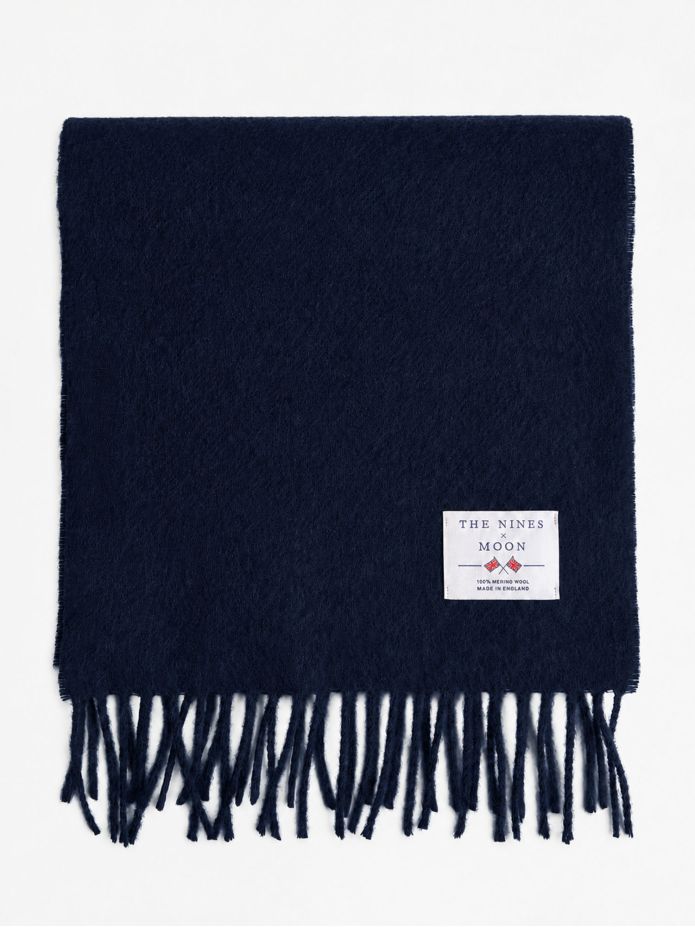 Navy blue wool scarf The Nines x Moon