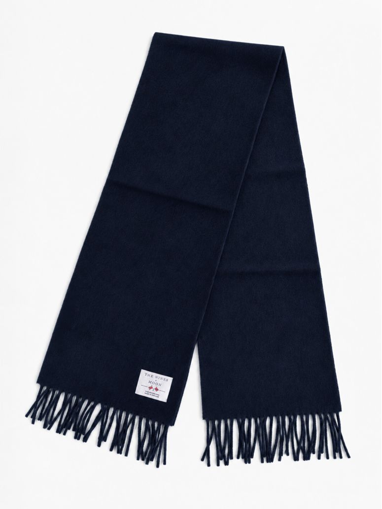 Navy blue wool scarf The Nines x Moon