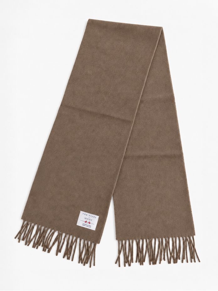 Taupe wool scarf The Nines x Moon