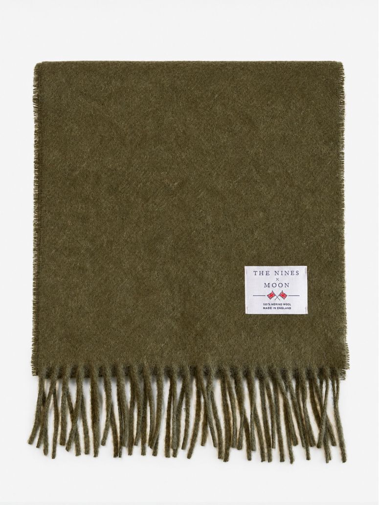 Green wool scarf The Nines x Moon