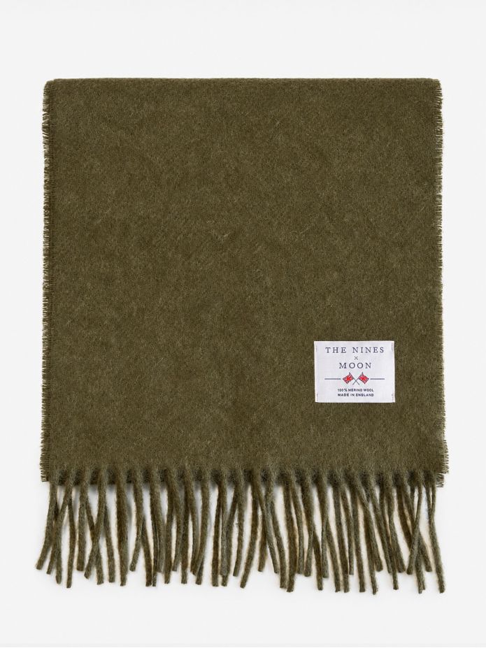 Green wool scarf The Nines x Moon