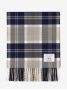 Gray plaid wool scarf The Nines x Moon