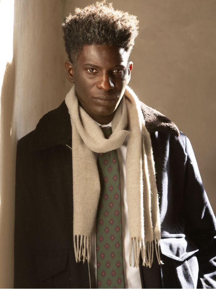 Ecru wool scarf The Nines x Moon