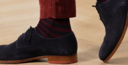 Two-tone striped socks and knee highs: the secrets of manufacturing